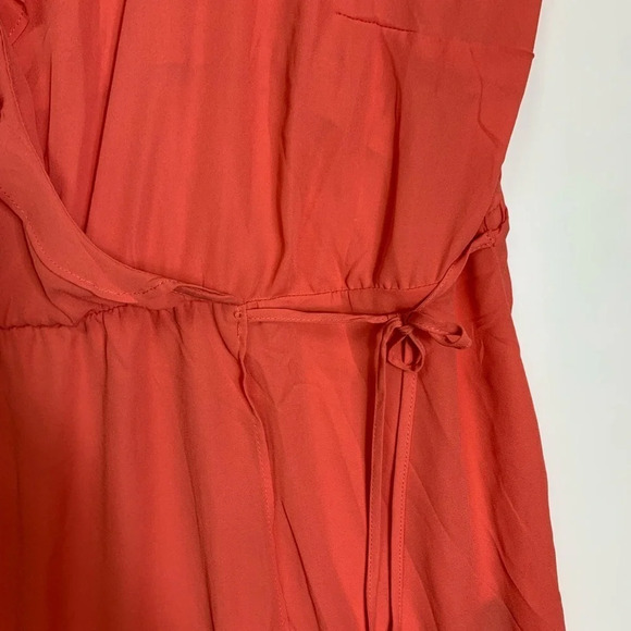 Torrid Georgette Ruffle Front Cami Blouse Adjustable Flowy Coral  Size 6 US 6X - Picture 10 of 11